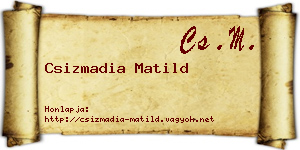 Csizmadia Matild névjegykártya